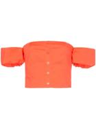Staud Off-the-shoulder Cropped Top - Orange