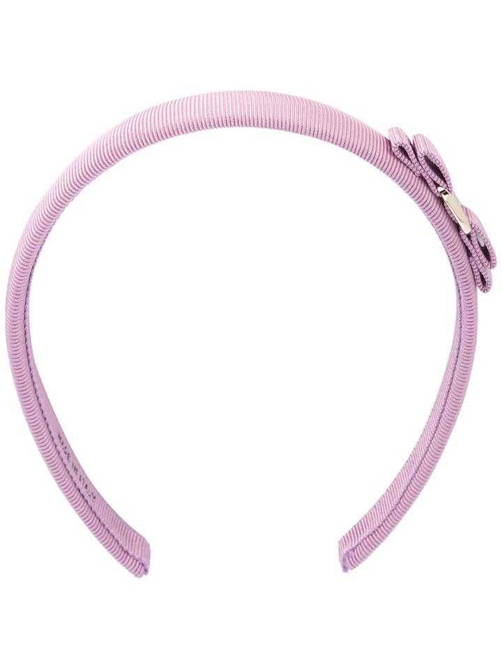 Salvatore Ferragamo Vara Bow Hair Band, Women's, Pink/purple, Silk/cotton/brass