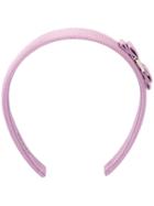 Salvatore Ferragamo Vara Bow Hair Band, Women's, Pink/purple, Silk/cotton/brass