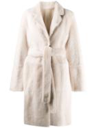 Yves Salomon Army Reversible Belted Coat - Neutrals