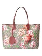 Gucci Reversible Gg Blooms Leather Tote - Nude & Neutrals