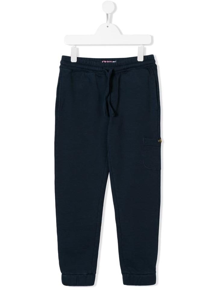 Mc2 Saint Barth Kids Drawstring Track Trousers - Blue