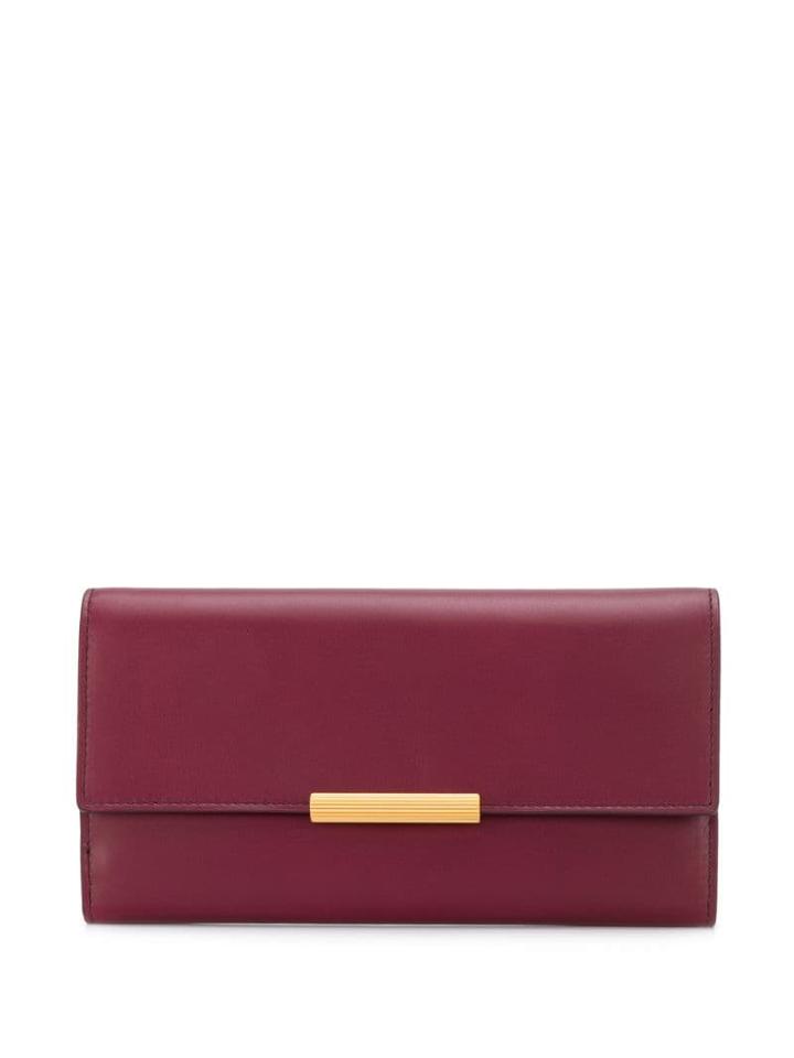 Bottega Veneta Fold-over Top Long Wallet - Red