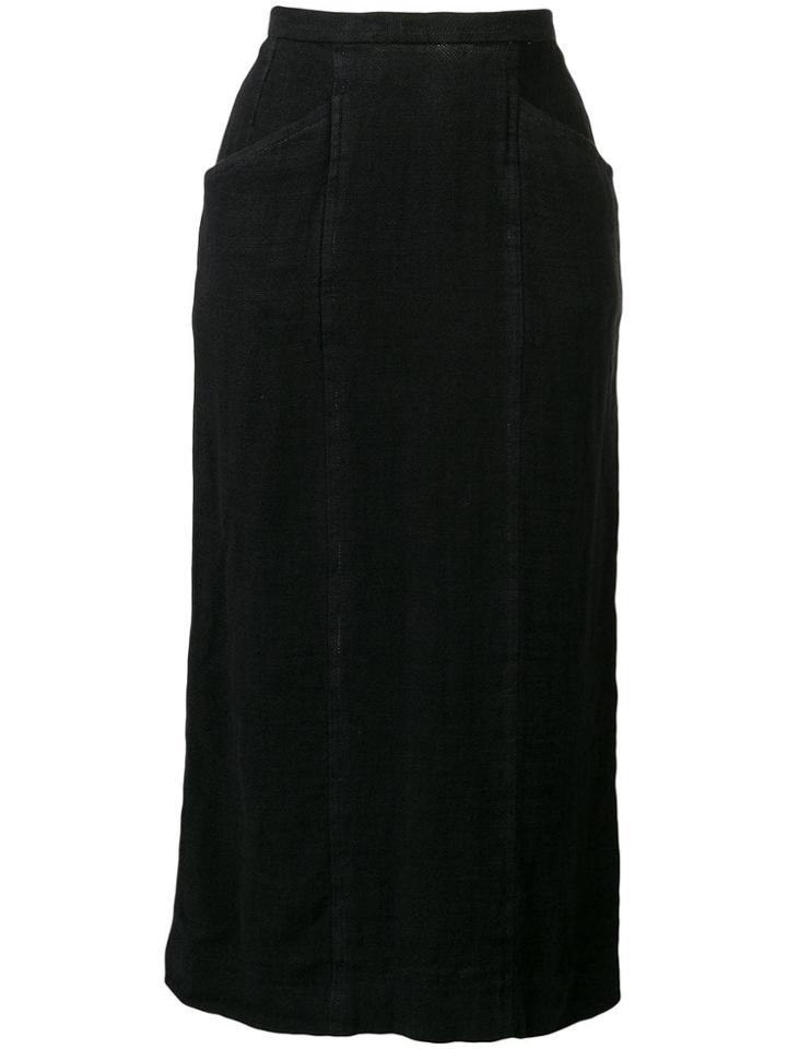 Chanel Vintage Midi Pencil Skirt - Black