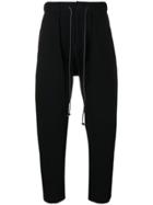 Attachment Drawstring Tapered Trousers - Black