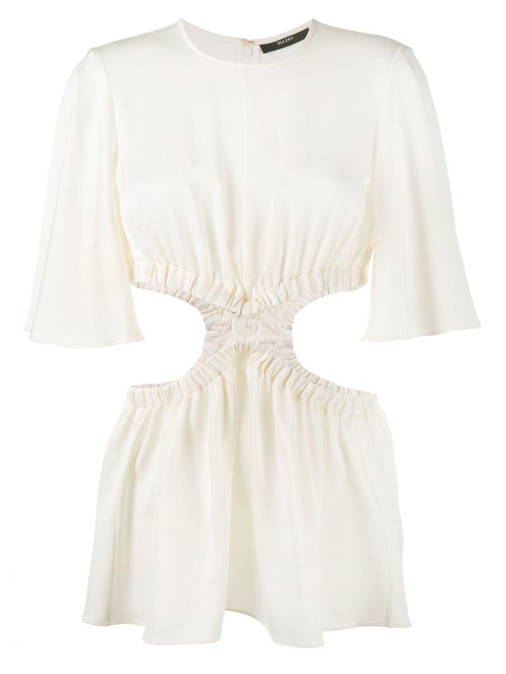 Ellery Cut-out Sides Top, Women's, Size: 8, Nude/neutrals, Acetate/polyester