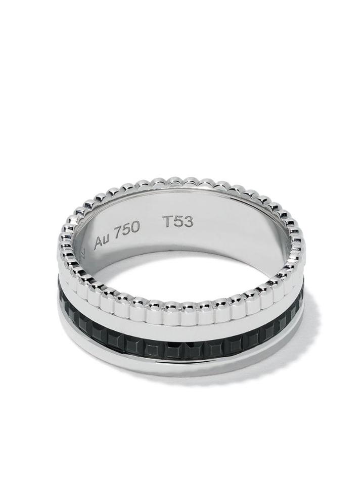 Boucheron 18kt White Gold Quatre Black Small Ring - Wg