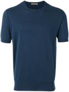 Cruciani Crew Neck T-shirt, Men's, Size: 56, Blue, Cotton