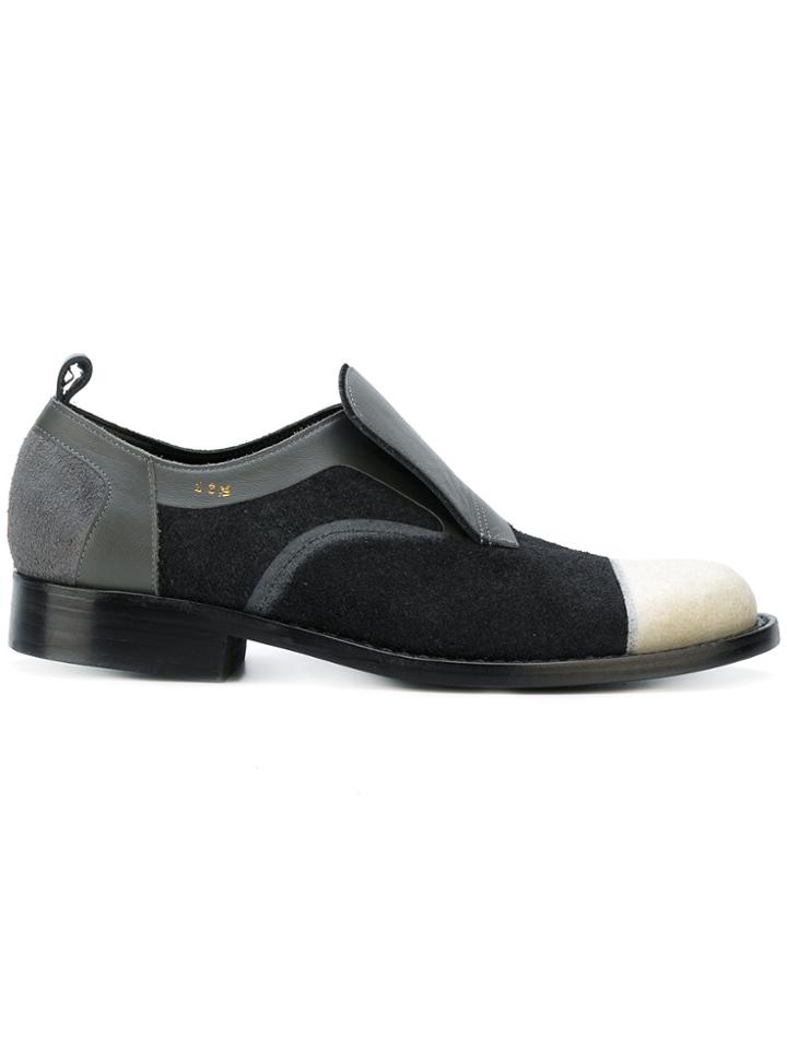 Comme Des Garçons Contrast Lace Up Shoes - Black