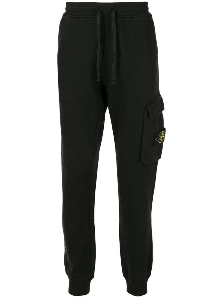 Stone Island Drawstring Track Trousers - Black