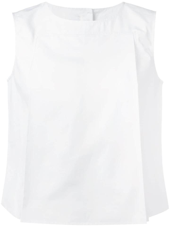 Aspesi Pleated Back Top - White