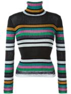 Diesel Ribbed Striped Turtle Neck Sweater