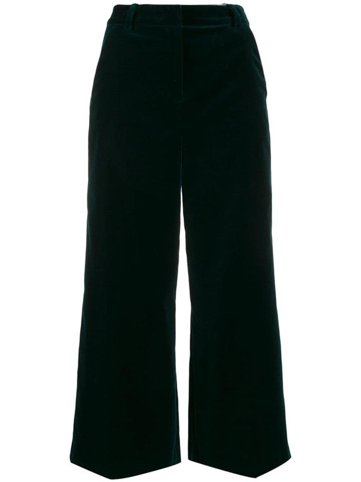 Aspesi Cropped Velvet Trousers - Green