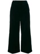 Aspesi Cropped Velvet Trousers - Green