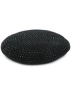 Saint Laurent Crystal Embellished Beret - Black