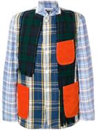 Comme Des Garçons Vintage Checked Patchwork Jacket - Blue