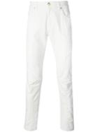 Pierre Balmain Slim Biker Jeans, Men's, Size: 34, White, Cotton/spandex/elastane
