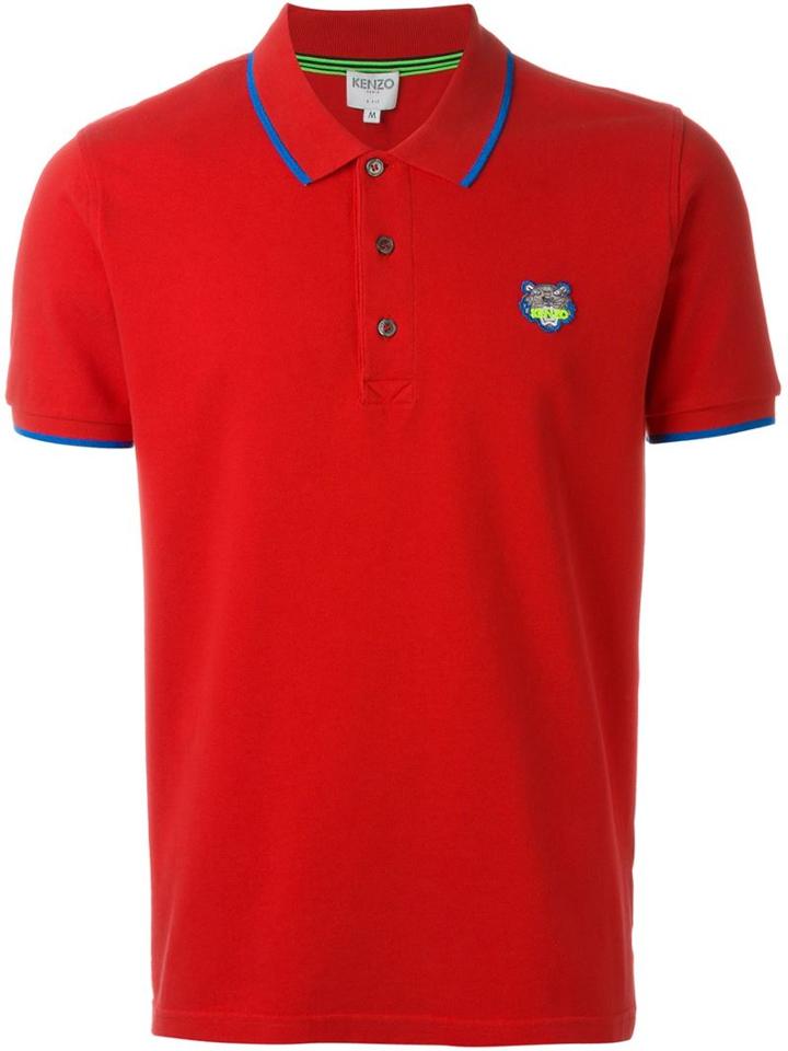 Kenzo - 'tiger' Polo Shirt - Men - Cotton - Xl, Red, Cotton