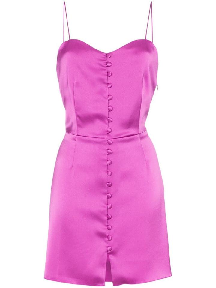 Nanushka Mabel Satin Mini Dress - Purple