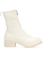 Guidi High Ankle Zip Front Boots - White