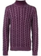 Tod's Patterned Loose Sweater - Pink & Purple