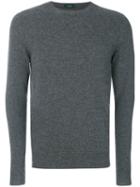 Zanone - Plain Sweatshirt - Men - Cashmere/virgin Wool - 54, Grey, Cashmere/virgin Wool