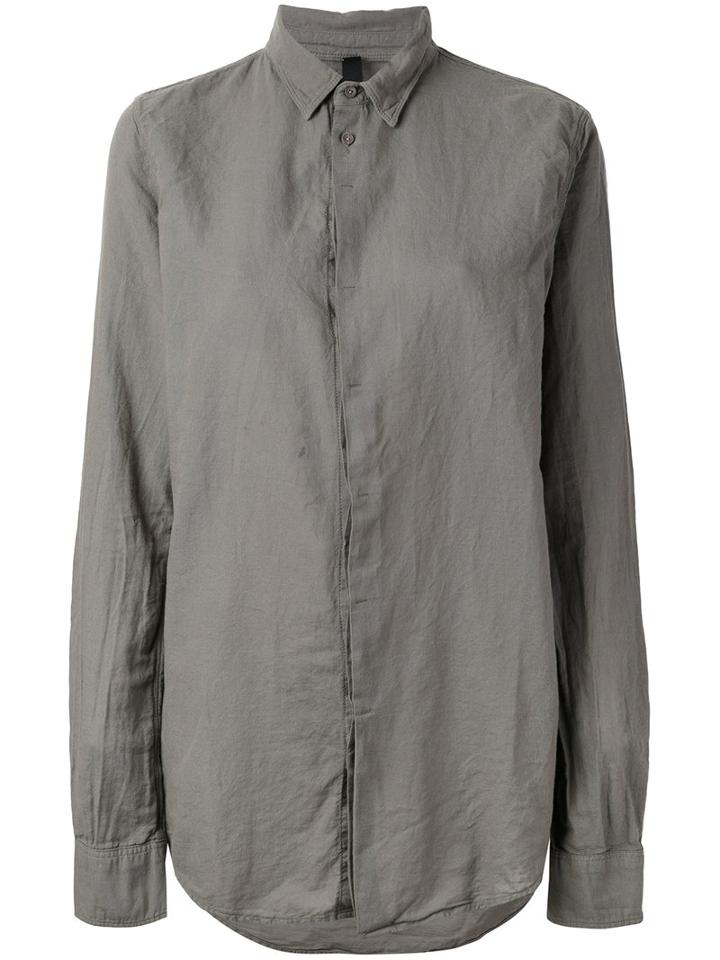 Poème Bohémien - Concealed Button Fastening Shirt - Women - Cotton - 48, Grey, Cotton