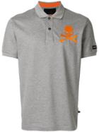Philipp Plein Skull Embroidered Polo Shirt - Grey