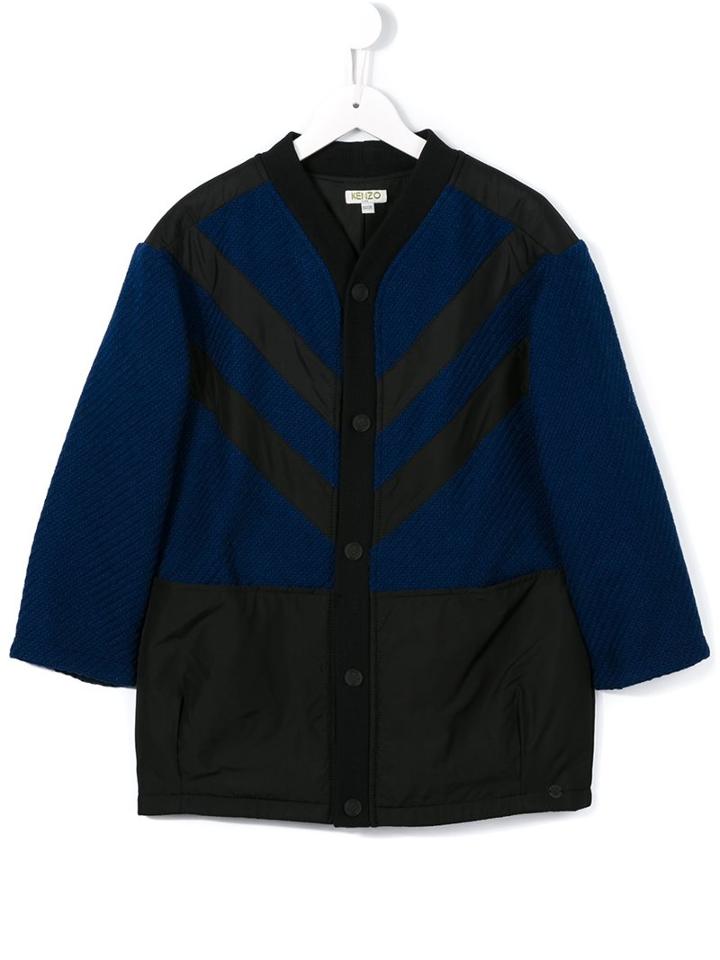 Kenzo Kids Chevron Coat, Girl's, Size: 10 Yrs, Blue