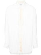 Comme Des Garçons Vintage Frilled Detail Shirt - White
