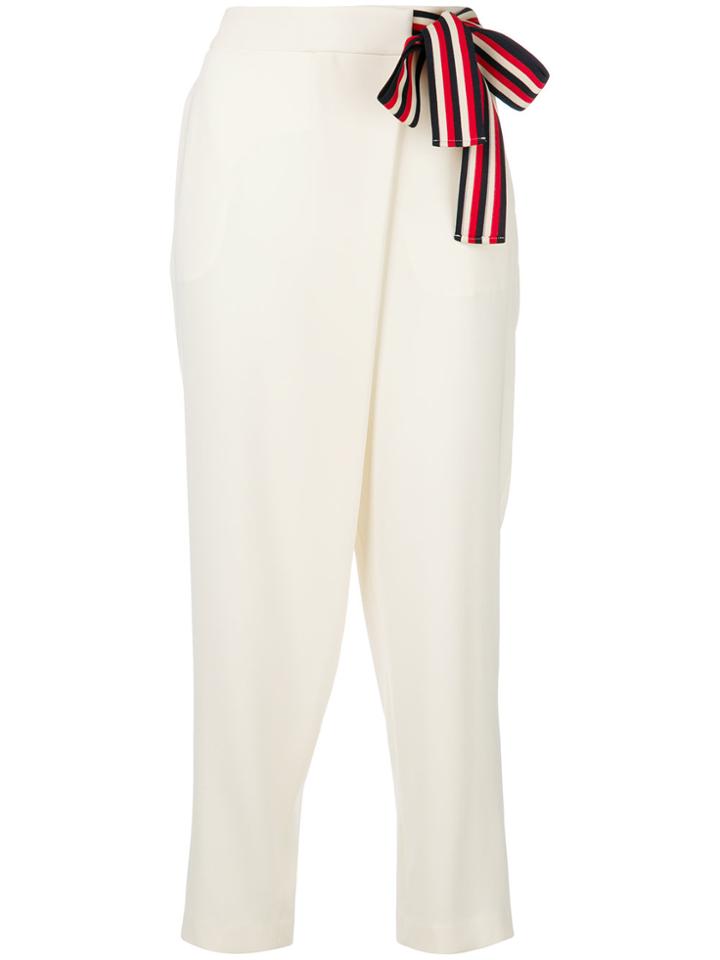 Alberto Biani Side-tie Trousers - White