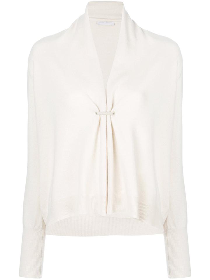 Fabiana Filippi Draped Loose-fit Cardigan - Nude & Neutrals
