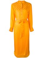Indress - 'lagos' Shirt Dress - Women - Silk/modal - 2, Yellow/orange, Silk/modal