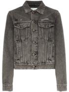 Off-white Bleached Caban Denim Jacket - Grey