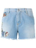 Ermanno Scervino Flora Embellished Shorts, Women's, Size: 42, Blue, Cotton