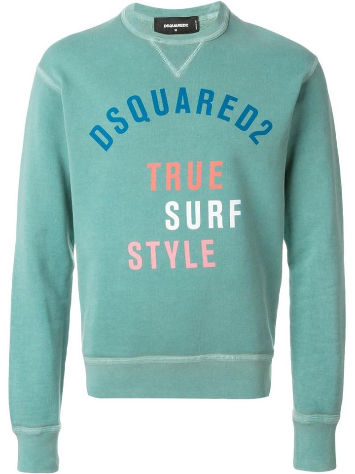 Dsquared2 Logo Sweatshirt, Men's, Size: L, Green, Cotton