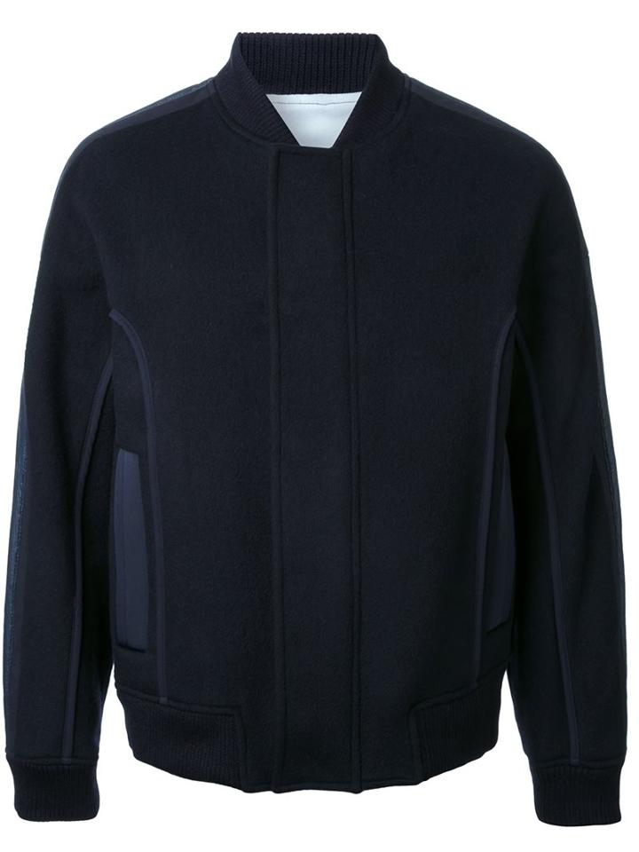General Idea Classic Bomber Jacket, Men's, Size: Large, Blue, Nylon/wool