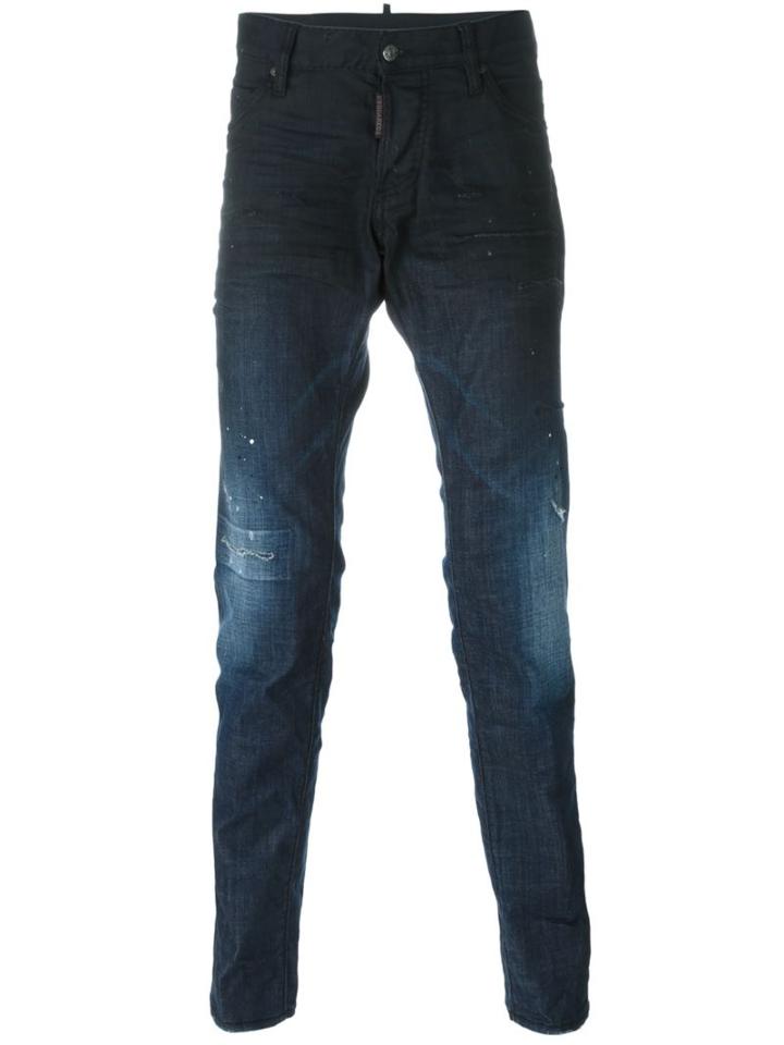 Dsquared2 Slim Jeans, Men's, Size: 52, Blue, Cotton/spandex/elastane/polyester