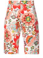 Holiday Floral Shorts - Red