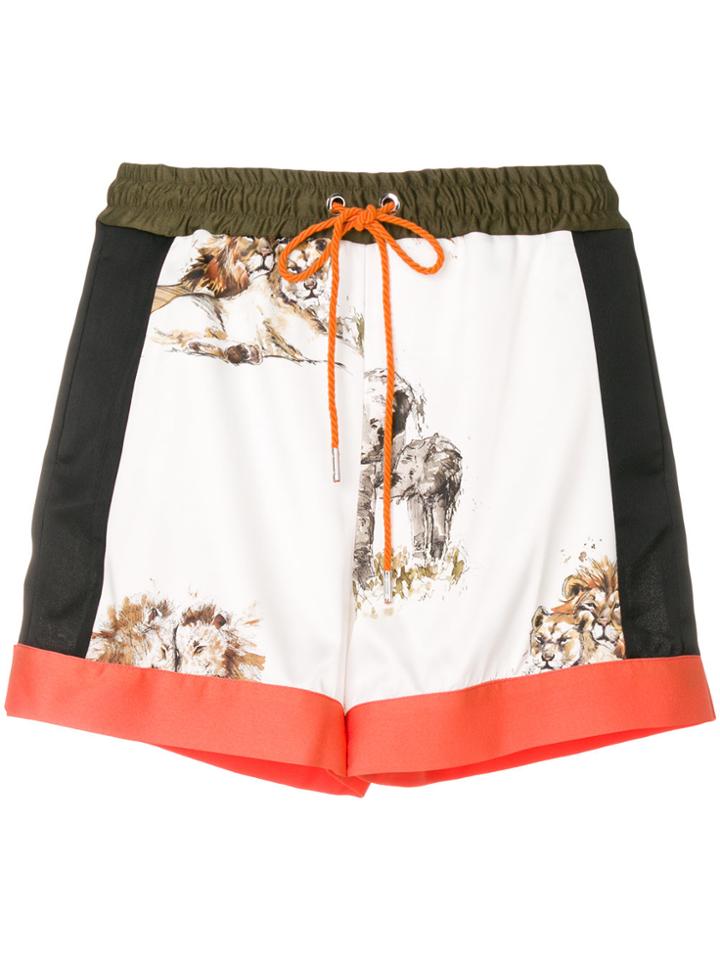 Pinko Printed Shorts - White