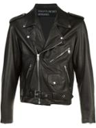 Enfants Riches Deprimes Chest Back Print Jacket, Adult Unisex, Size: Small, Black, Silk/calf Leather