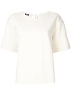 Jil Sander Navy Back Tie Boxy T-shirt - White