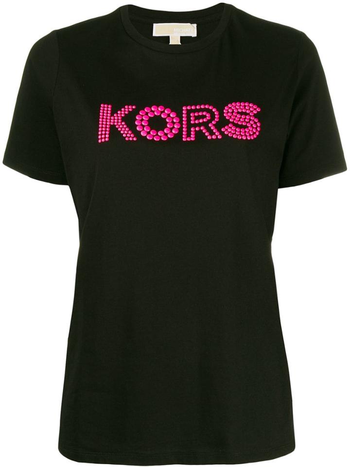 Michael Michael Kors Beaded Detail T-shirt - Black
