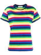 Être Cécile Rainbow Stripe T-shirt - Blue