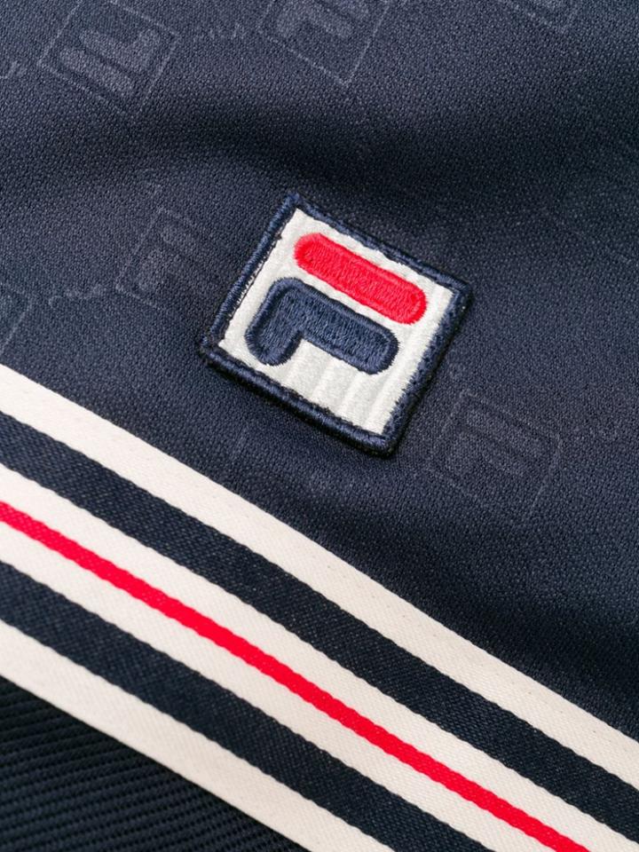 Fila Logo Stripe Hoodie - Blue