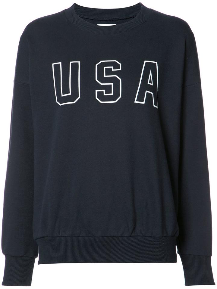 Anine Bing Usa Sweatshirt, Women's, Size: Small, Black, Cotton/polyester