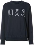 Anine Bing Usa Sweatshirt, Women's, Size: Small, Black, Cotton/polyester