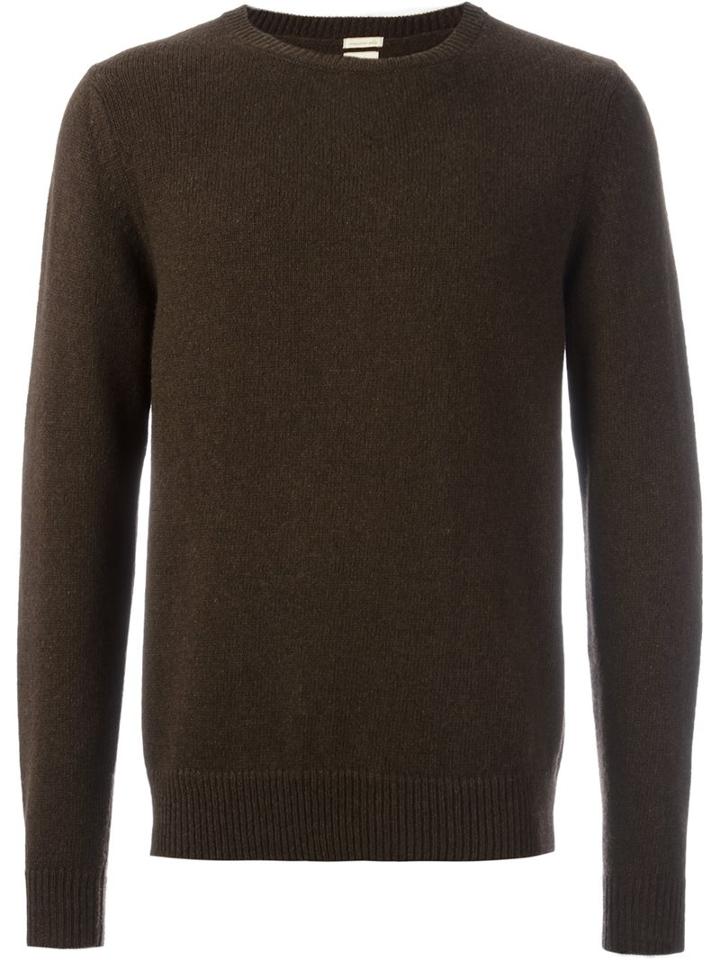 Massimo Alba Classic Jumper, Men's, Size: Medium, Brown, Yak