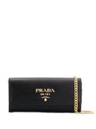Prada Chain Handle Clutch - Black