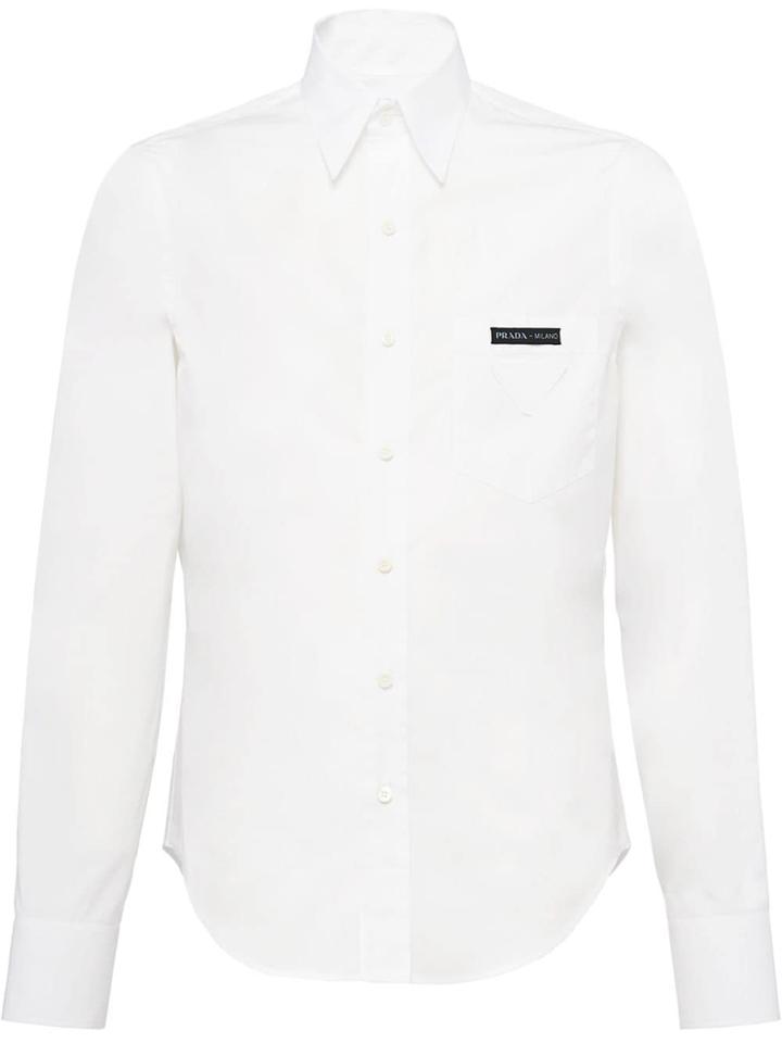 Prada Shirt With Elbow Holes - White